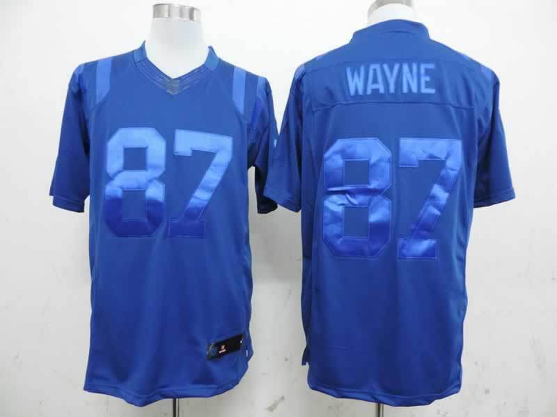 Nike Colts 87 Wayne Blue Drenched Limited Jerseys