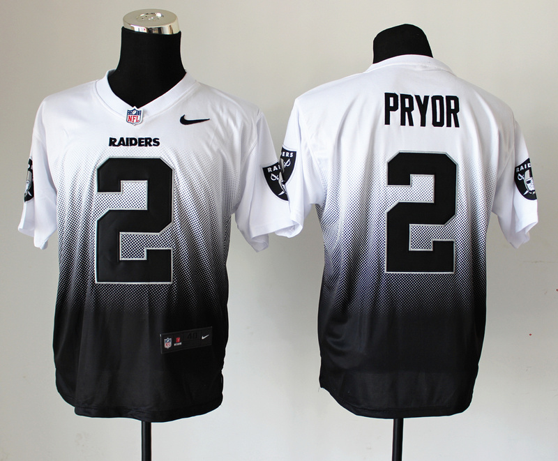Nike Raiders 2 Pryor White And Black Drift II Elite Jerseys - Click Image to Close
