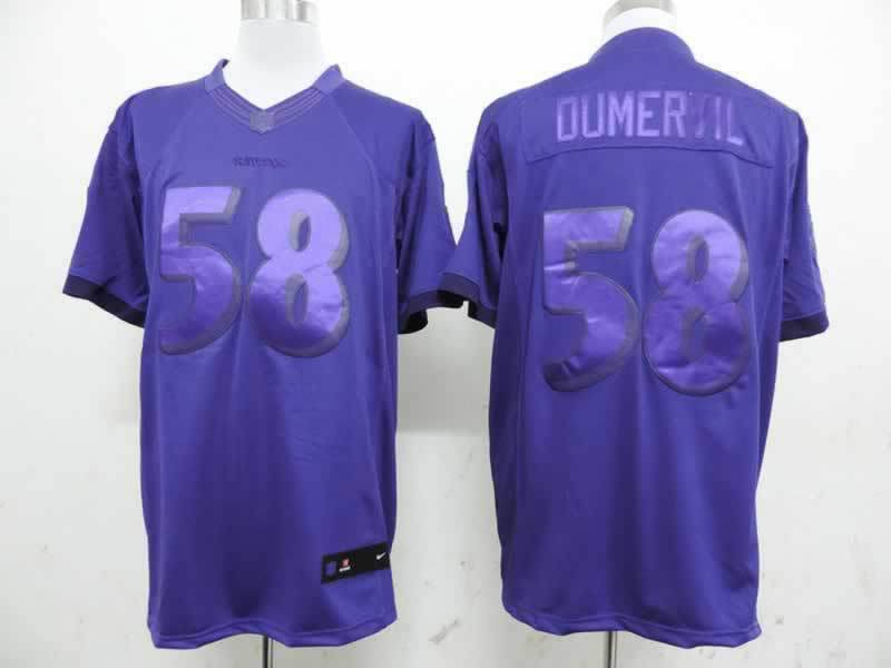 Nike Ravens 58 Dumervil Purple Drenched Limited Jerseys