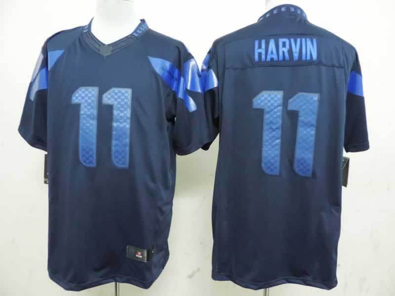 Nike Seahawks 11 Harvin Blue Drenched Limited Jerseys