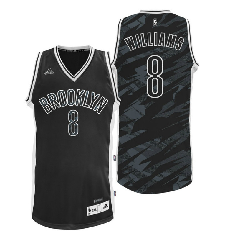 Brooklyn Nets 8 Williams Black Stacked Swingman Jerseys