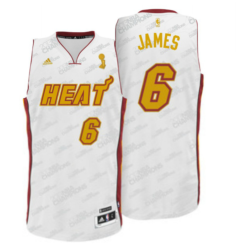 Heat 6 James White 2013 NBA Champions Jerseys