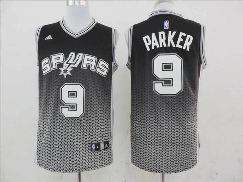 Spurs 9 Parker Black Resonate Fashion Swingman Jersey