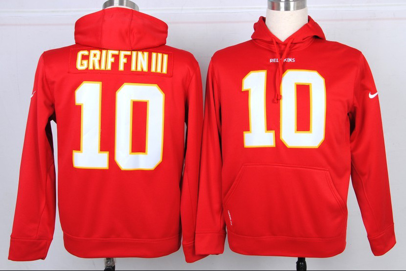 Nike Redskins 10 Griffin III Red Pullover Hoodie