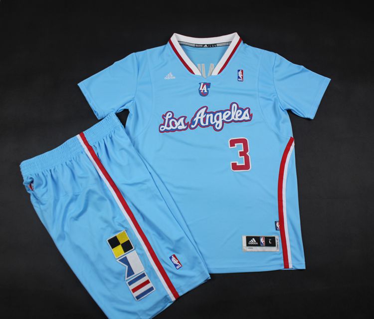 Clippers 3 Paul Light Blue Pride Swingman Jersey - Click Image to Close