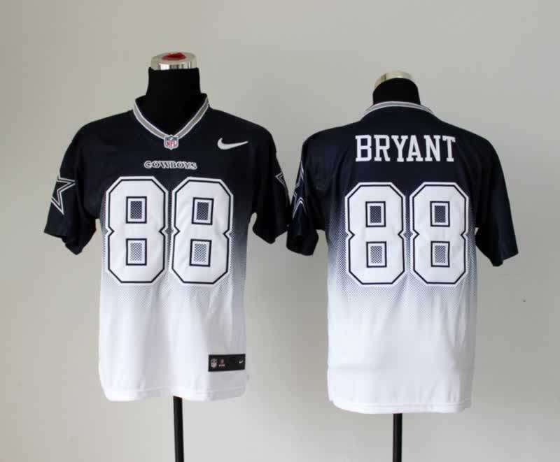 Nike Cowboys 88 Bryant Blue And White Drift II Elite Jerseys