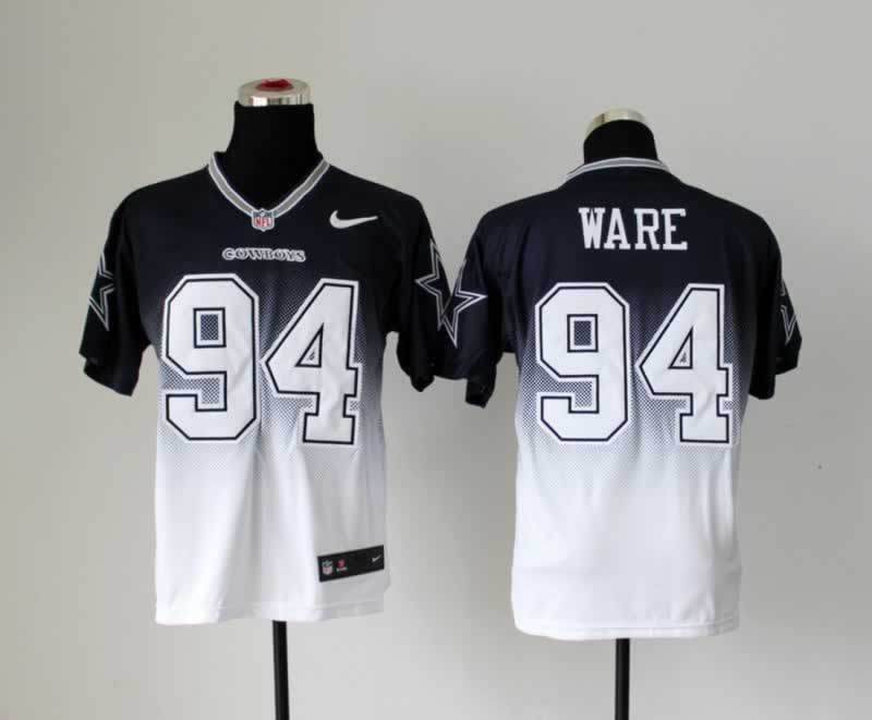 Nike Cowboys 94 Ware Blue And White Drift II Elite Jerseys