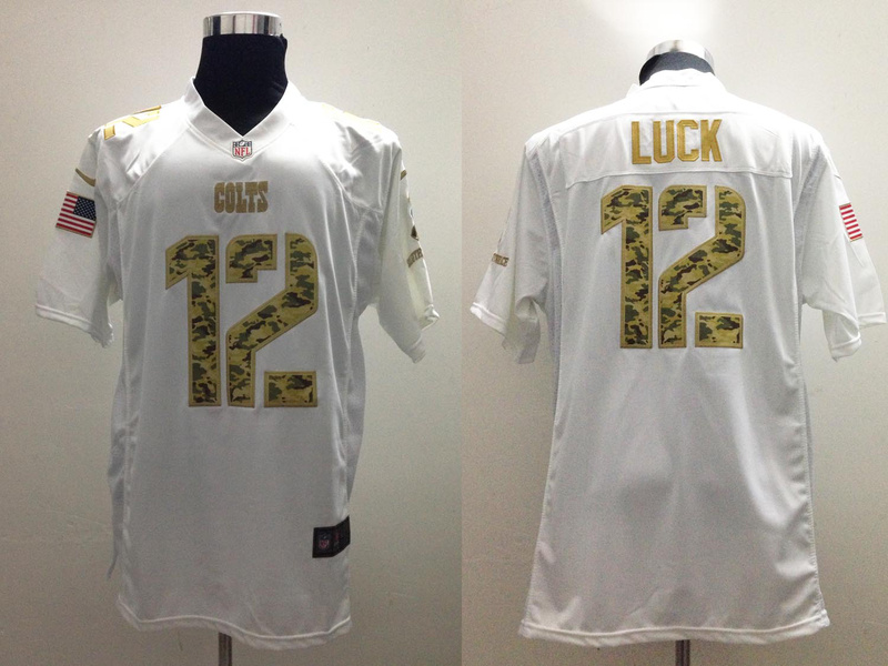 Nike Colts 12 Luck Salute To Service Game Jerseys
