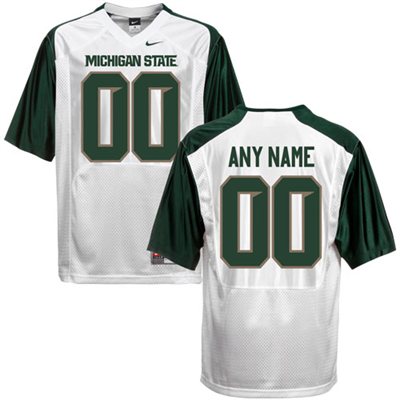Michigan State Spartans white Customized Jerseys