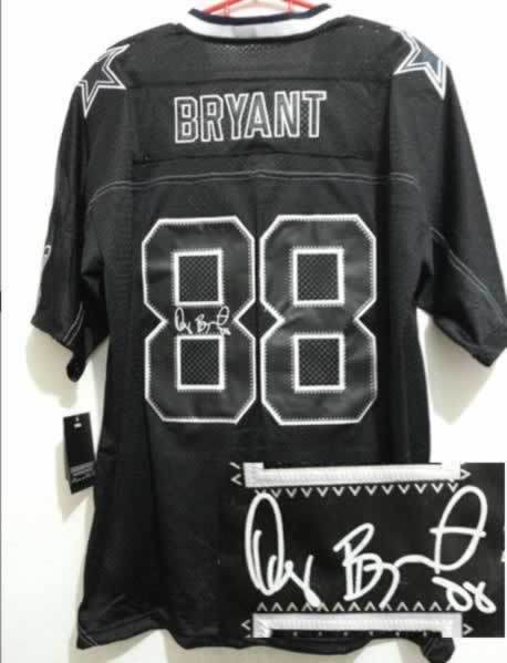 Nike Cowboys 88 Bryant Lights Out Black Signature Edition Elite Jerseys