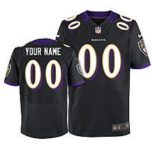 Nike Baltimore Ravens black Customized Elite Jerseys