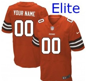 Nike Cleveland Browns orange Customized Elite Jerseys
