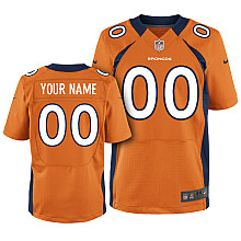 Nike Denver Broncos Customized Elite orange Jerseys