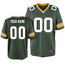 Nike Green Bay Packers Customized Elite green Jerseys