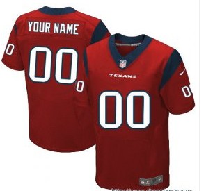 Nike Houston Texans Customized Elite Red Jerseys - Click Image to Close