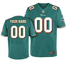 Nike Miami Dolphins Customized Elite green Jerseys - Click Image to Close