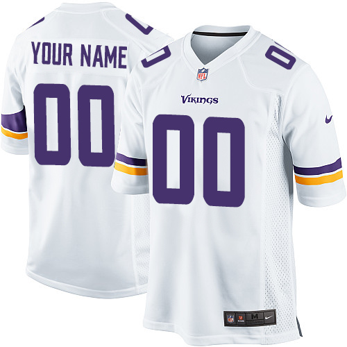 Nike Minnesota Vikings Customized New Elite White Jerseys