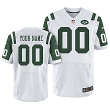 Nike New York Jets Customized Elite White Jerseys