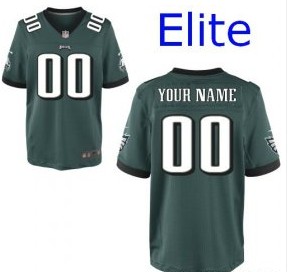 Nike Philadelphia Eagles Customized Elite Green Jerseys