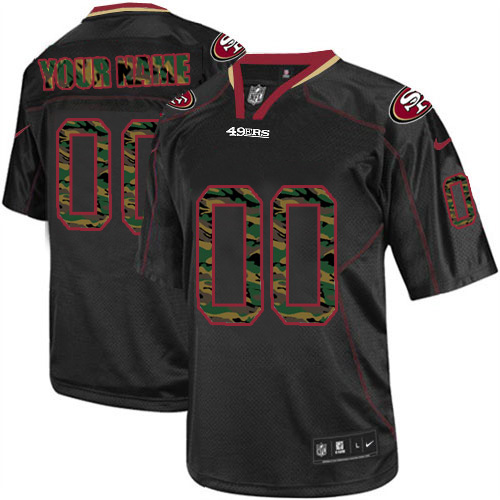Nike San Francisco 49ers Customized Elite Camo Black Jerseys