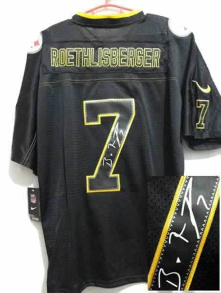 Nike Steelers 7 Roethlisberger Lights Out Black Signature Edition Elite Jerseys