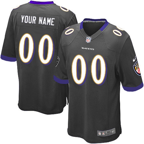 Nike Baltimore Ravens Customized Game Black Jerseys - Click Image to Close