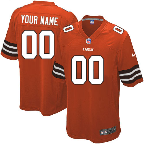 Nike Cleveland Browns Customized Game Orange Jerseys