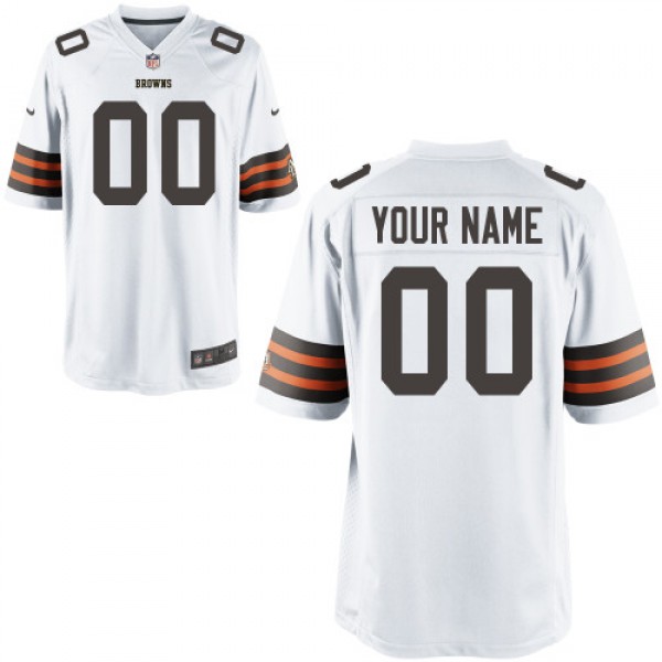 Nike Cleveland Browns Customized Game White Jerseys