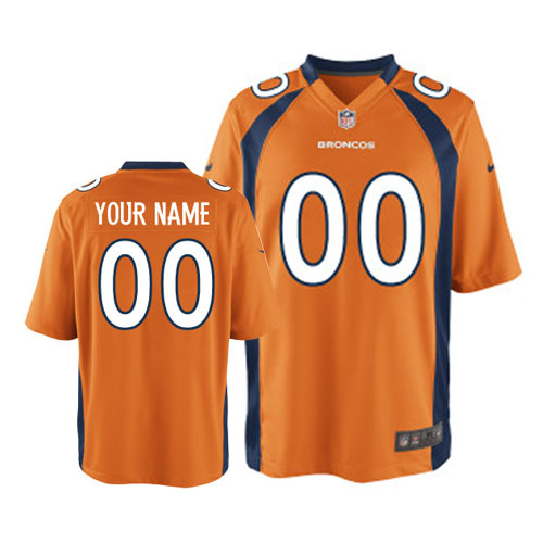 Nike Denver Broncos Customized Game Orange Jerseys