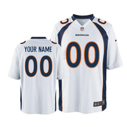 Nike Denver Broncos Customized Game White Jerseys