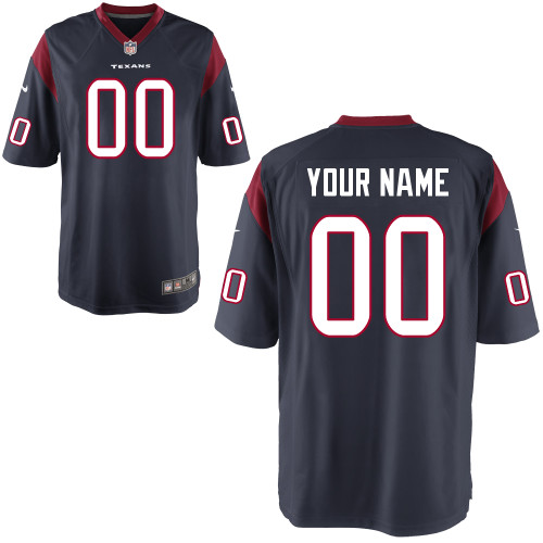 Nike Houston Texans Customized Game Blue Jerseys - Click Image to Close