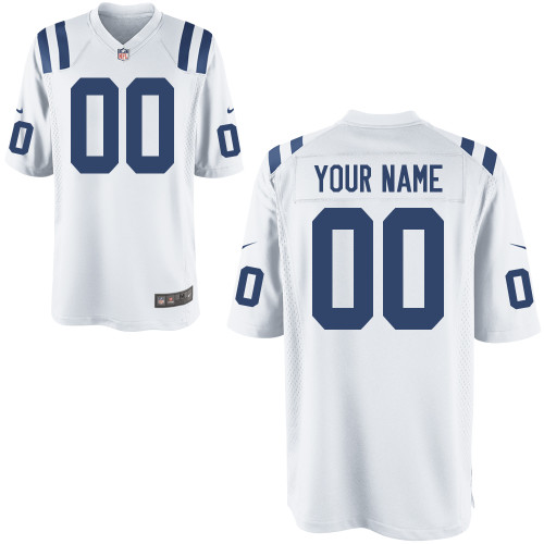 Nike Indianapolis Colts Customized Game White Jerseys