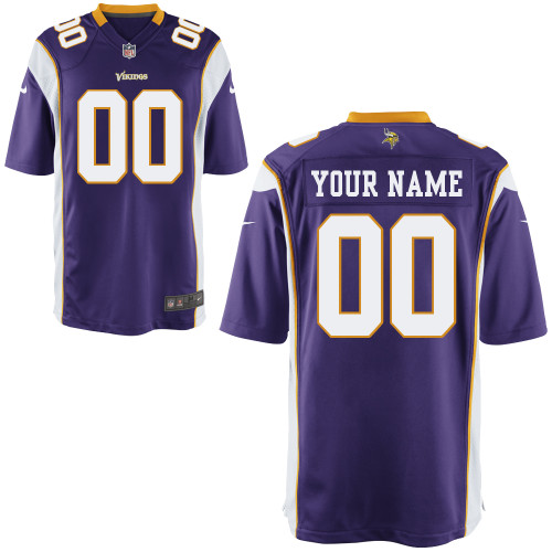Nike Minnesota Vikings Customized Game Purple Jerseys