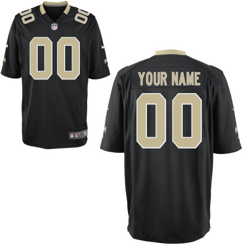 Nike New Orleans Saints Customized Game Black Jerseys