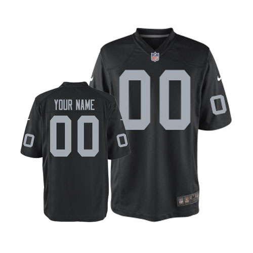 Nike Oakland Raiders Customized Game Black Jerseys