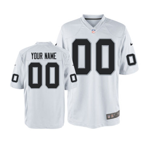 Nike Oakland Raiders Customized Game White Jerseys