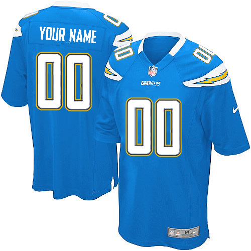 Nike San Diego Chargers Customized Game Baby Blue Jerseys
