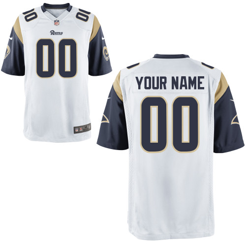 Nike St. Louis Rams Customized Game White Jerseys