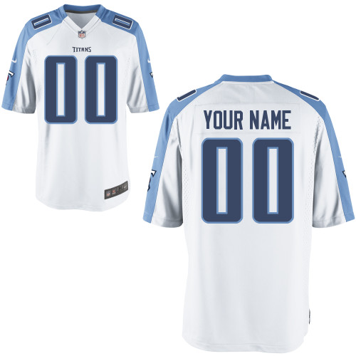 Nike Tennessee Titans Customized Game White Jerseys