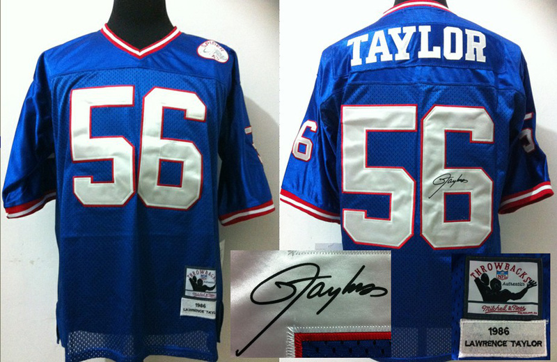 Giants 56 Taylor Blue Signature Edition Throwback Jerseys