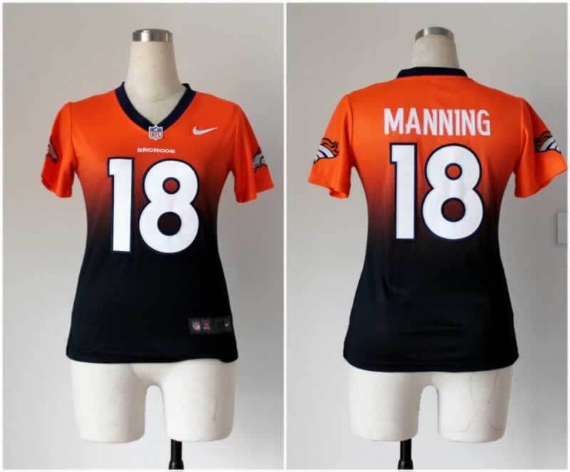 Nike Broncos 18 Manning Fadeaway Elite Drift II Women Jersey