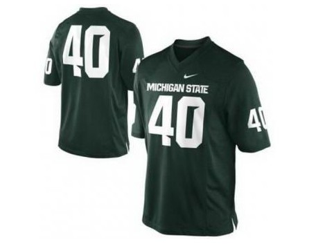 Michigan State Spartans 40 Max Bullough Green Jerseys