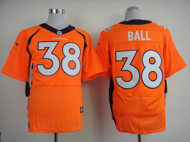 Nike Broncos 38 Ball Orange Elite Jerseys