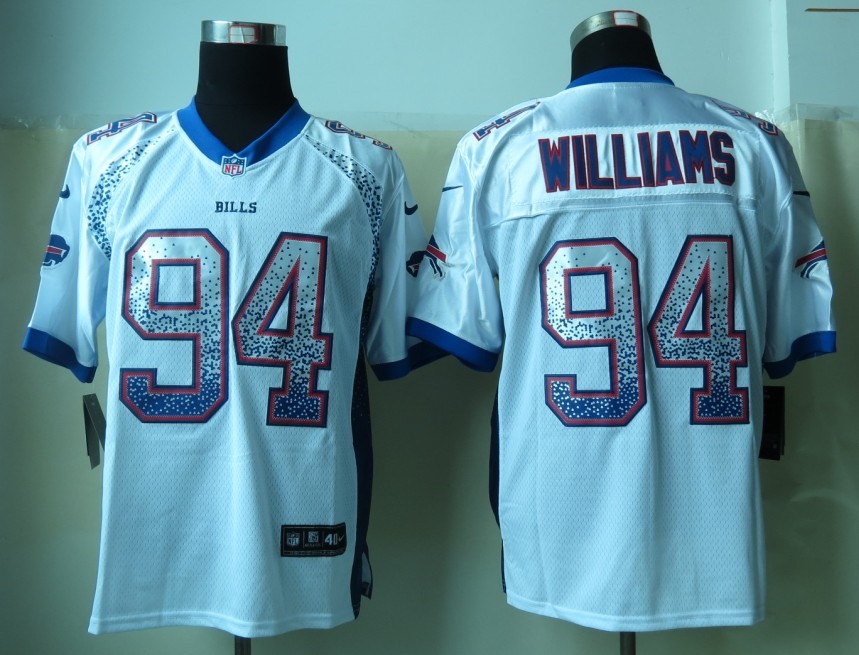 Nike Buffalo Bills 94 Williams Drift Fashion White Elite Jerseys