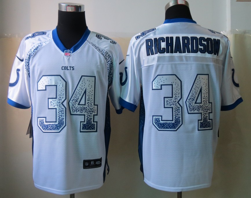 Nike Indianapolis Colts 34 Richardson Drift Fashion White Elite Jerseys