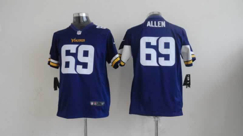 Nike Vikings 69 Allen Purple Youth Jerseys