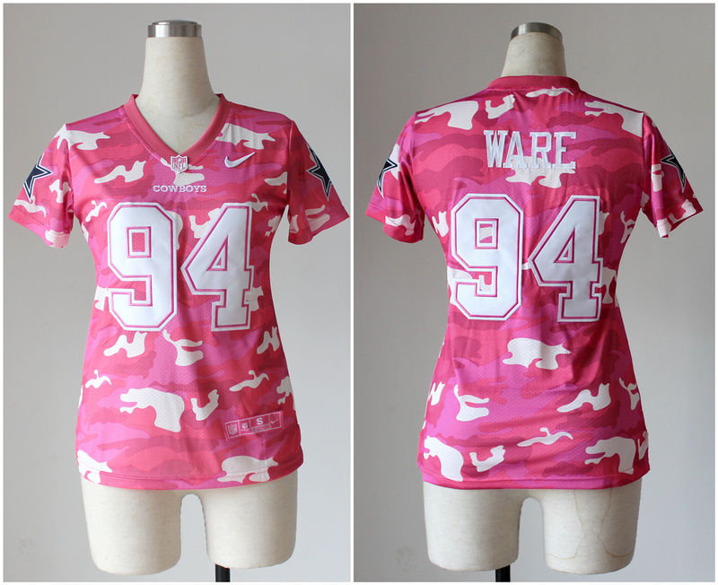 Nike Cowboys 94 Ware Pink Camo Women Jerseys - Click Image to Close