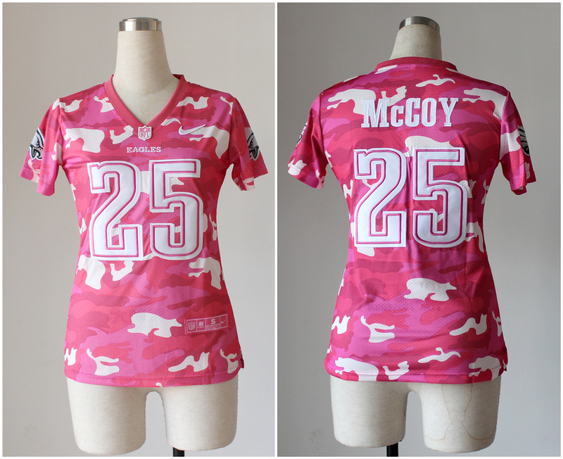 Nike Eagles 25 McCoy Pink Camo Women Jerseys Nike Eagles 25 McCoy Pink Camo Women Jerseys