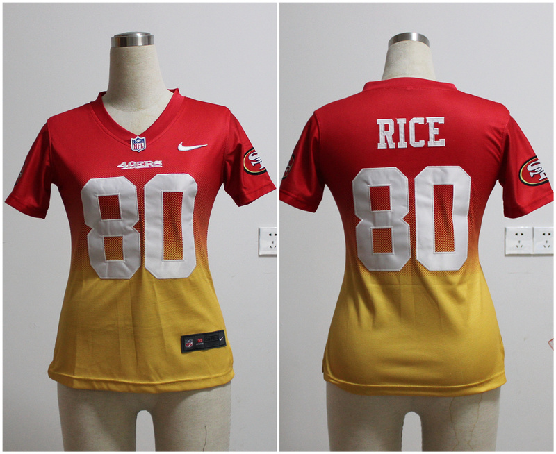 Nike 49ers 80 Rice Fadeaway Drift II Elite Women Jerseys