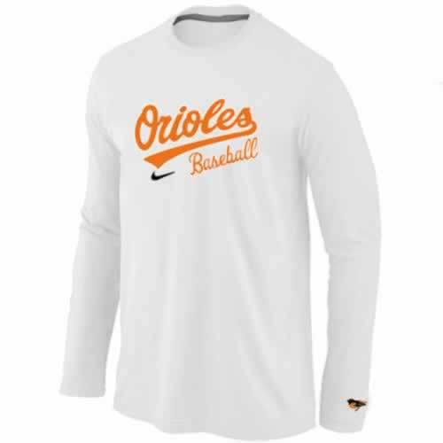 Baltimore Orioles Long Sleeve T-Shirt White